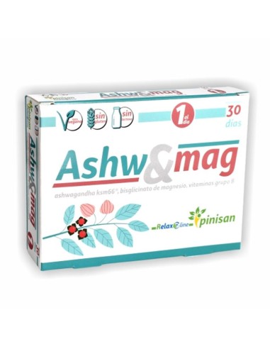 Ashw&Mag de Pinisan - 60 Cápsulas de Calma y Energía